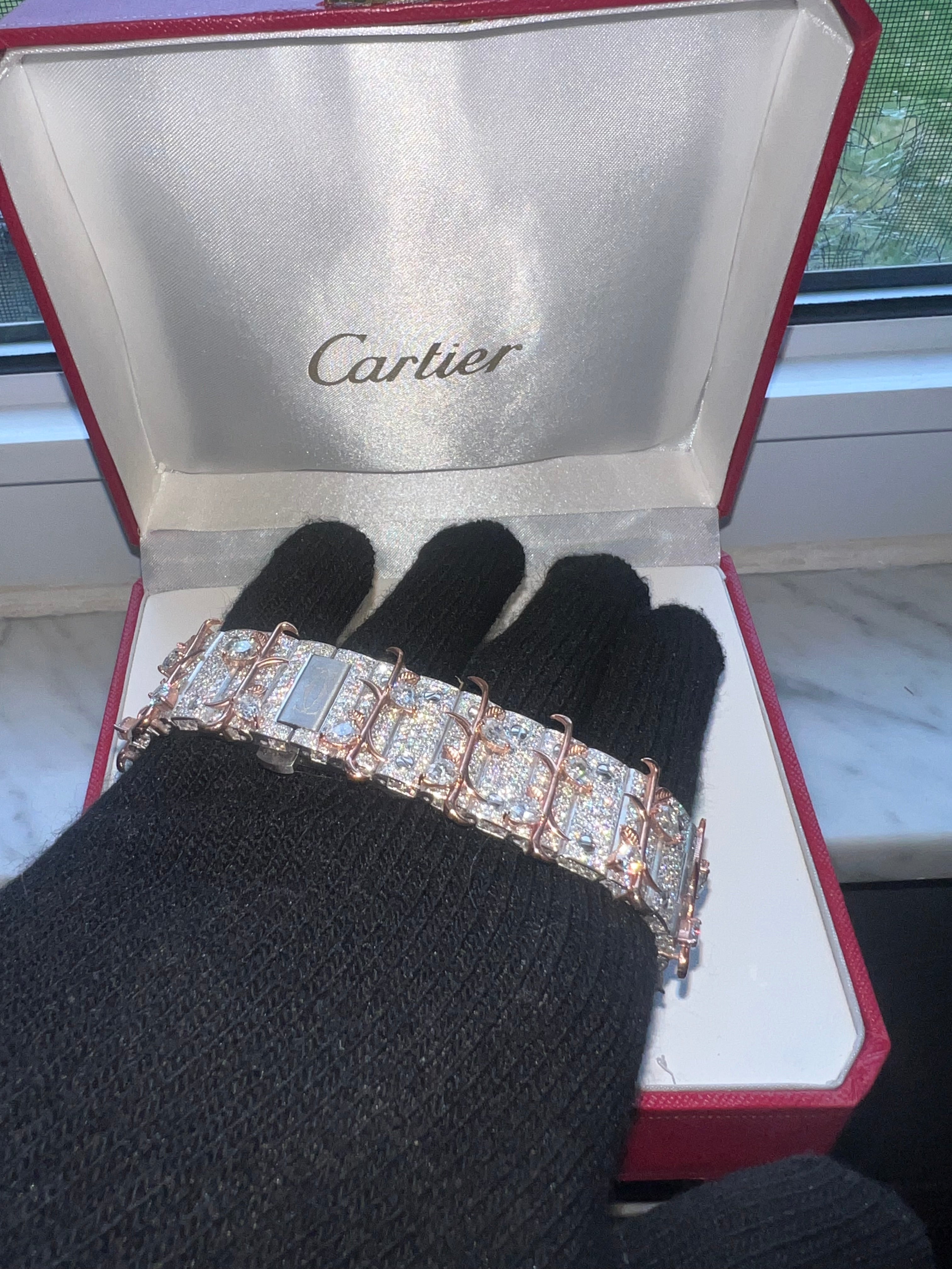 Iced out Moissanite Cartier