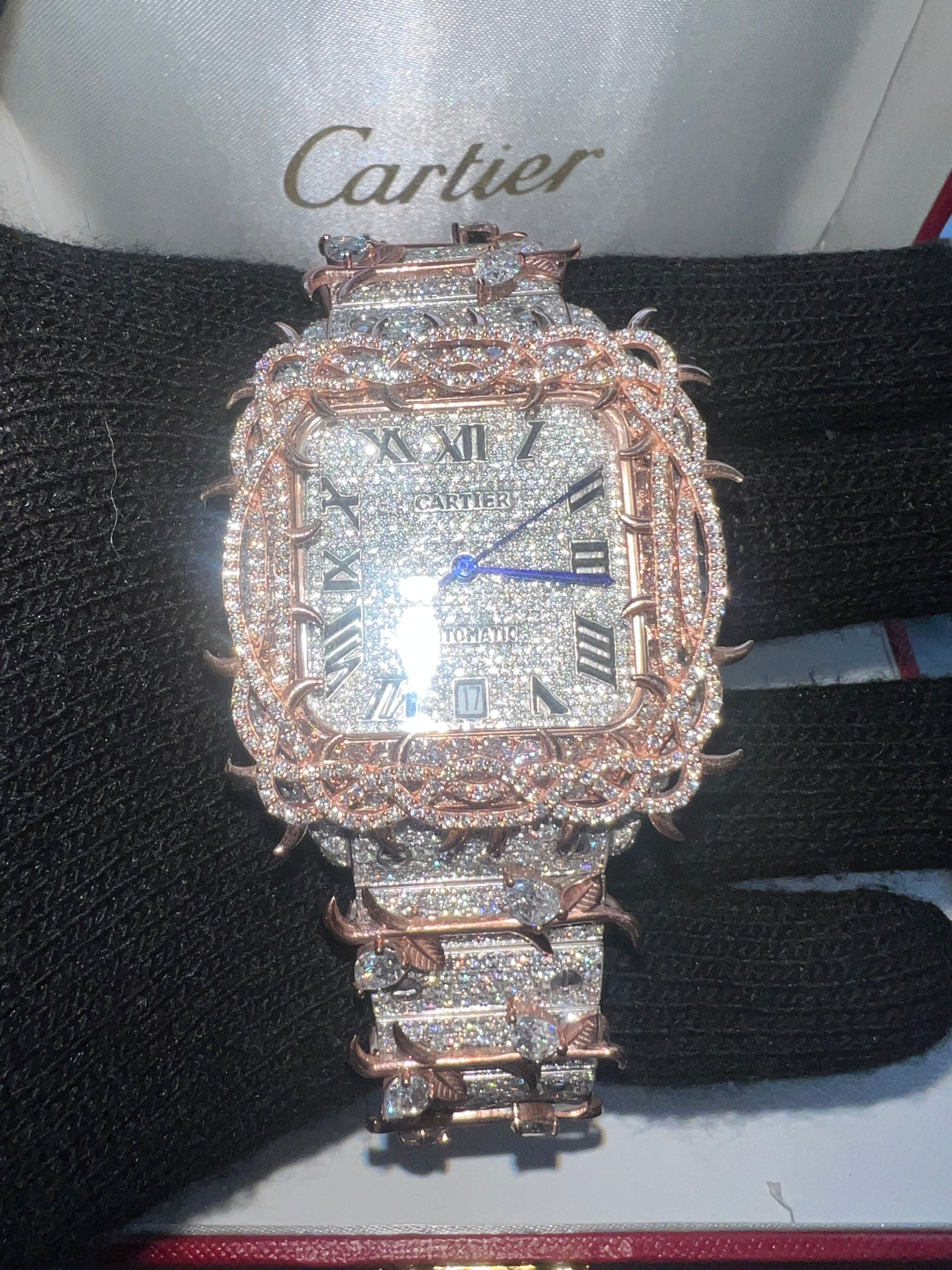 Iced out Moissanite Cartier