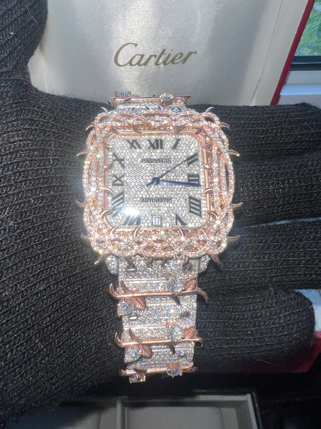 Iced out Moissanite Cartier