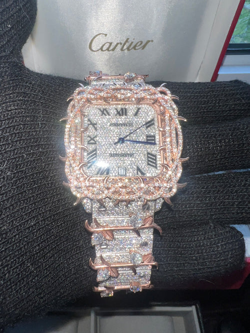 Iced out Moissanite Cartier
